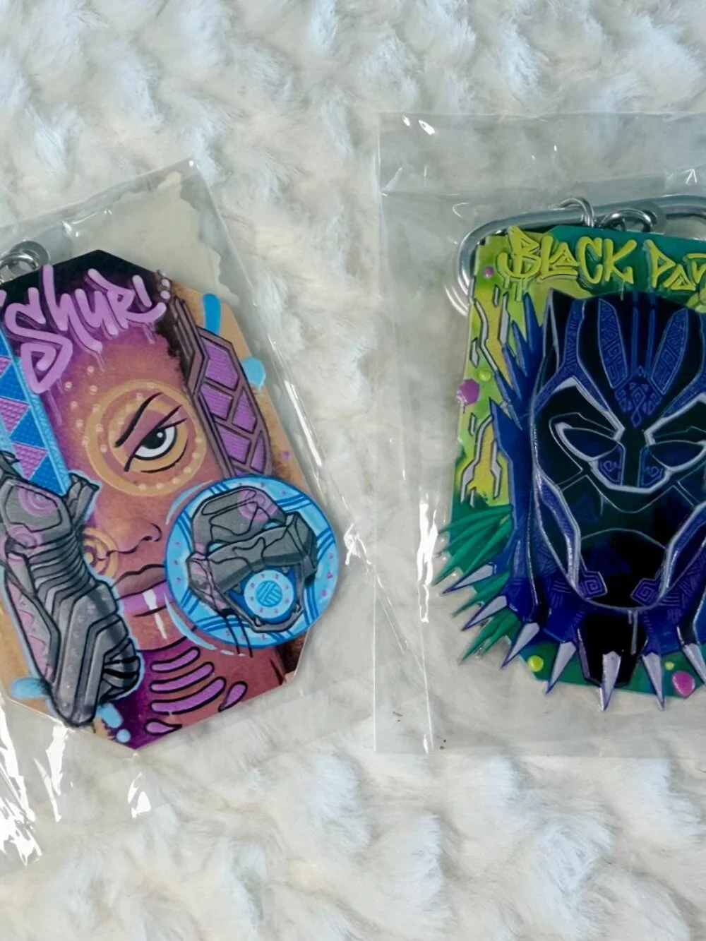 Marvel Metal Keychain Lot (2)- Black Panther